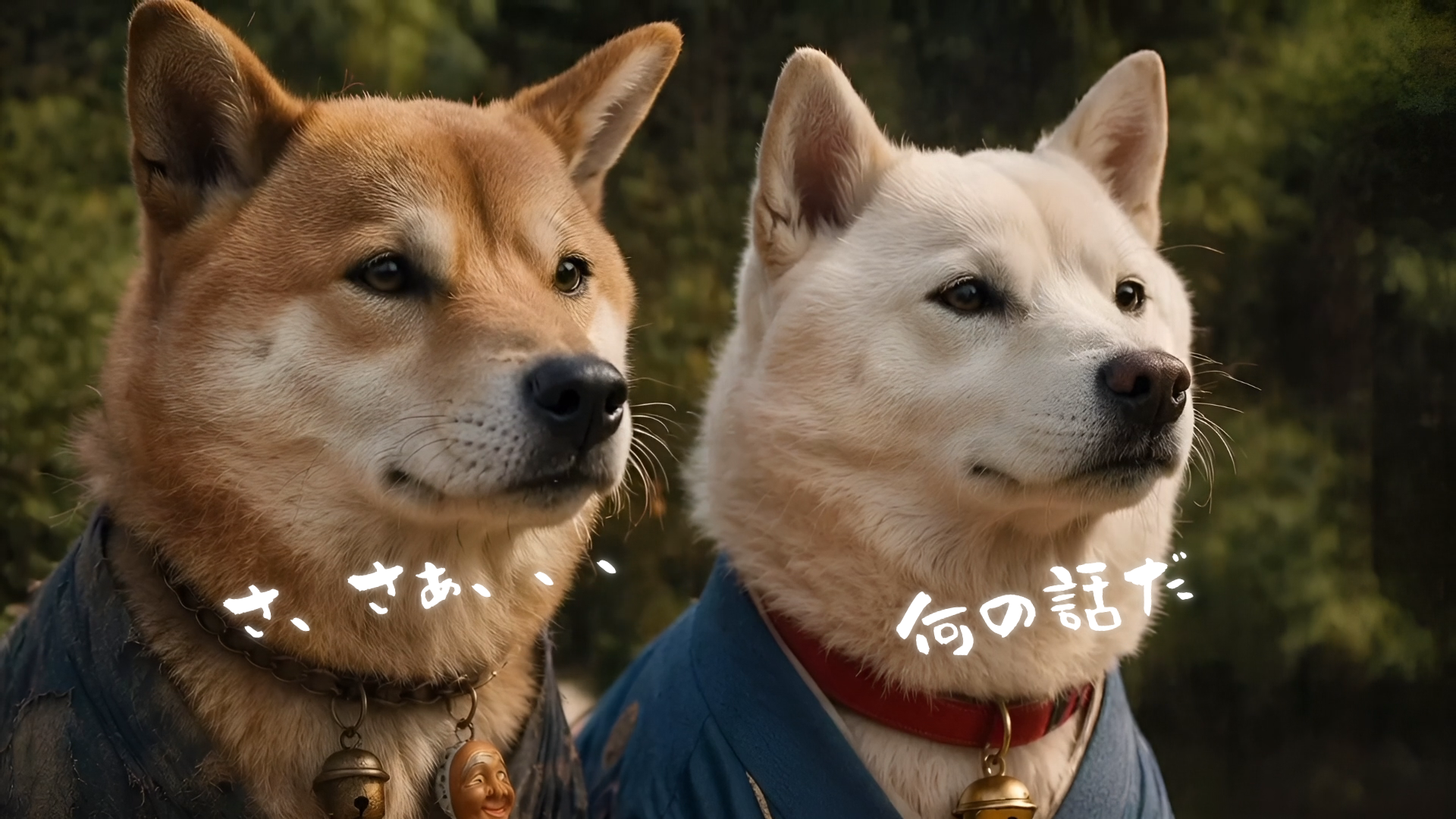 目を合わせない二頭
